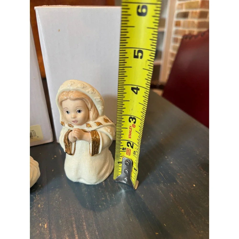 Lenox China Jewels Collection Nativity Holy Family Gold Accents Ivory~ Set of 3
